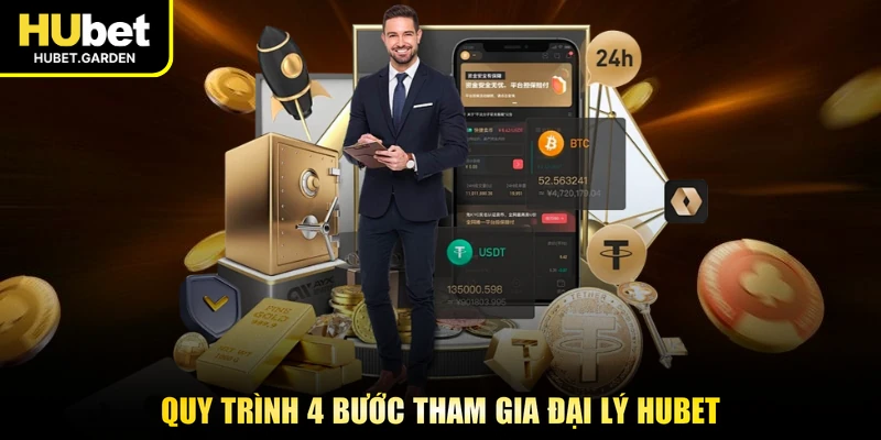 Quy trình 4 bước tham gia đại lý HUBET